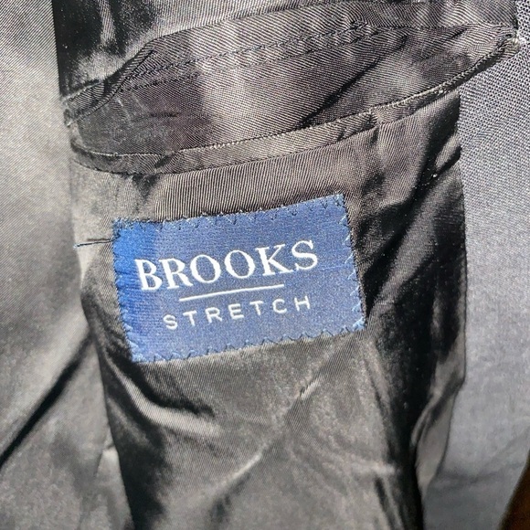 Brooks Stretch Blazer Blue Check 100% ViscoSport Coat Jacket Made in Israel 43L - Picture 6 of 14